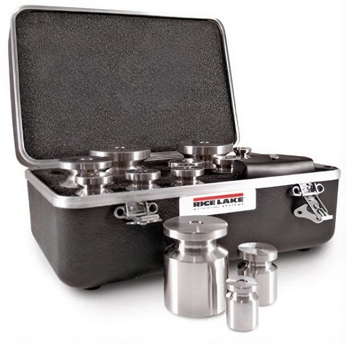 Certified calibration weights showing ASTM classes and tolerances used for industrial scale calibration services